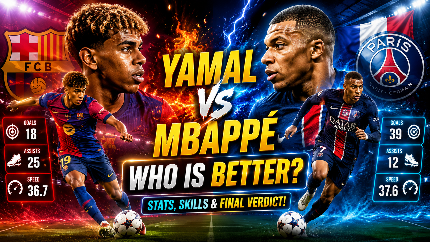 Lamine Yamal vs Mbappé Who Is Actually Better? Stats, Comparison & Verdict