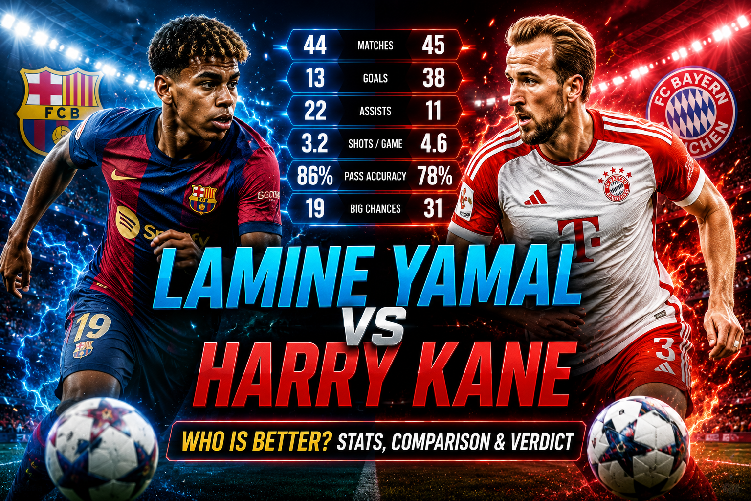Lamine Yamal vs Harry Kane: Who Is Better? Stats, Comparison & Verdict