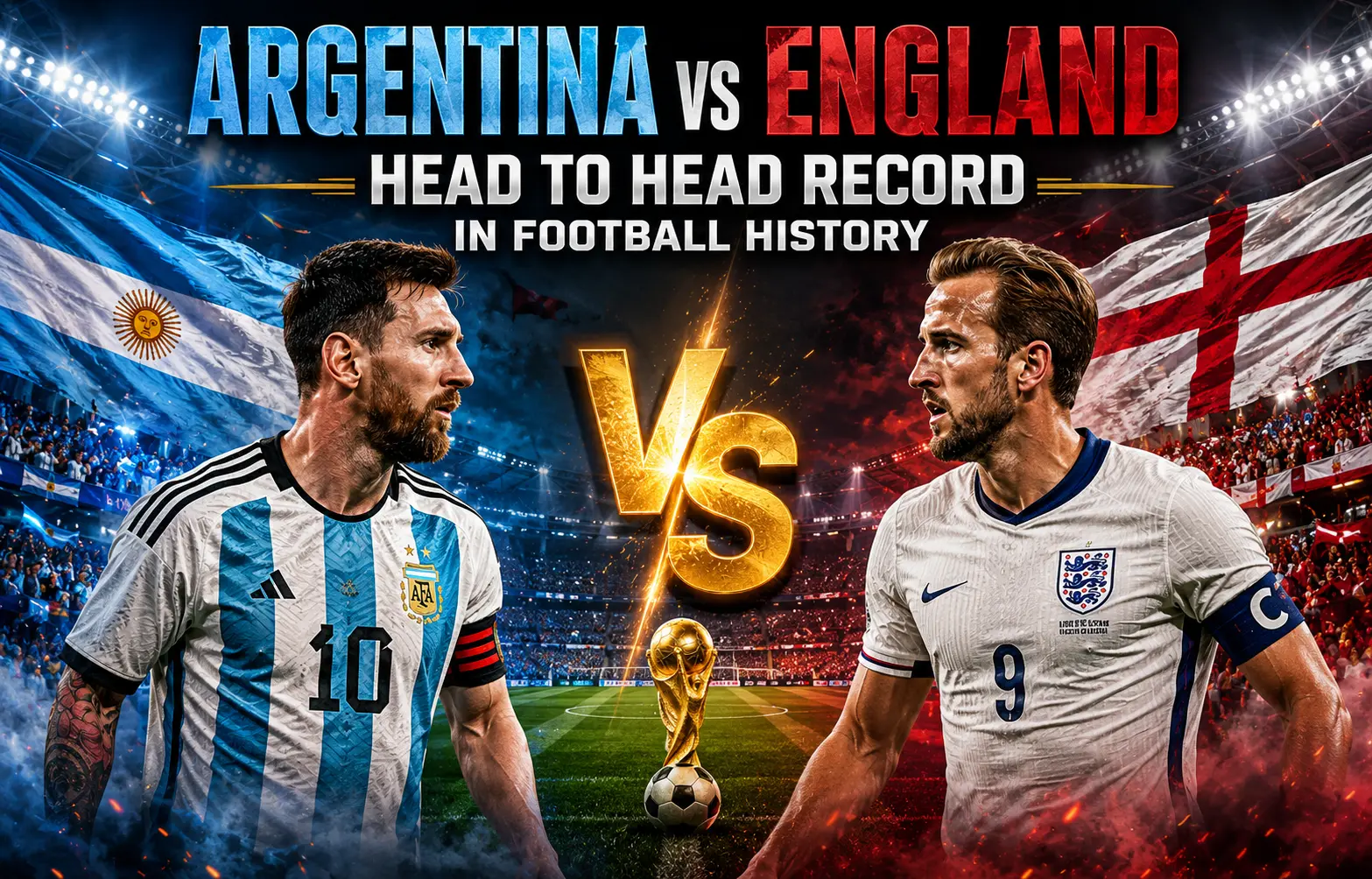 Argentina vs England Head to Head Record in Football History