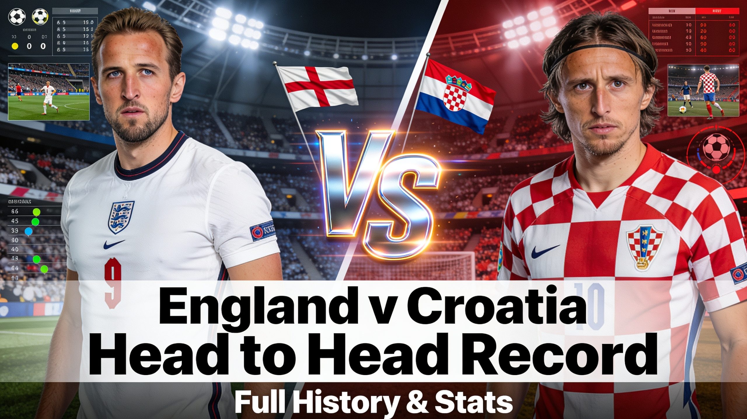 England vs Croatia Head to Head Record The Complete History