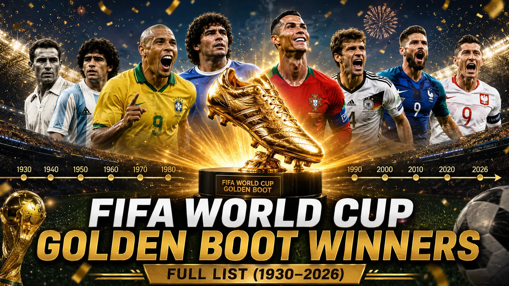 FIFA World Cup Golden Boot Winners 1930–2026 Full List