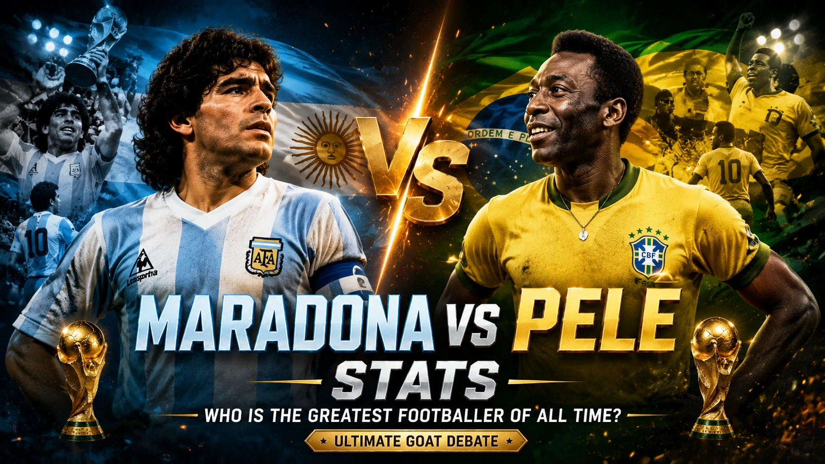 Maradona vs Pele Stats