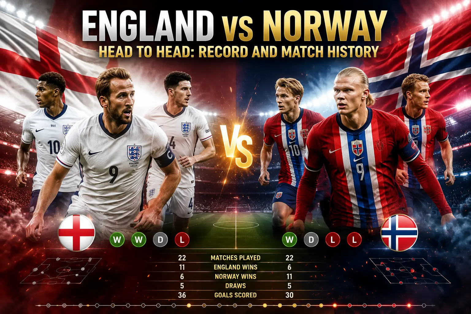 England vs Norway Head to Head